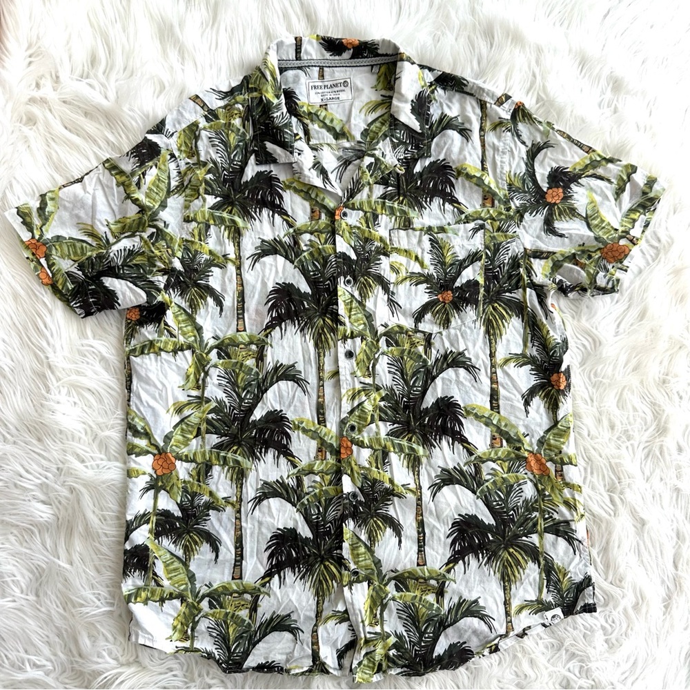 Free Planet Hawaiian Shirt Short Sleeve Cotton
Blend Size XL, fits like Large